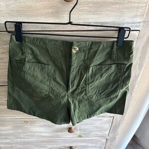 Olive Green Maeve Women's Colette Casual Cotton Shorts
